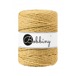 Bavlnené lano - Bobbiny - pr. 5 mm - Honey - 100 m