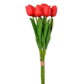 Kvety penové - tulipány - červená - 35 cm