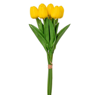 Kvety penové - tulipány - žltá - 35 cm
