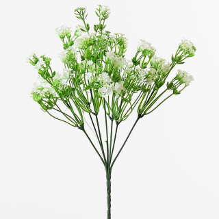Kvety zápich - drobné kvietky - biela - 36 cm