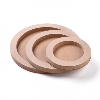 Set kruhových základov z MDF - 10, 15 a 20 cm