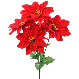 Vianočná ruža - červená - 35 cm