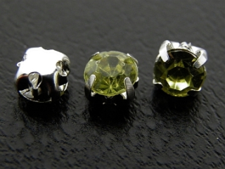 Štrasové korálky - 5x4 mm - žltá- 10 ks