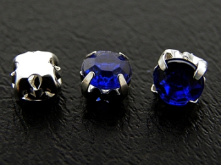 Štrasové korálky - 4,x5x4 mm - modré - 10 ks