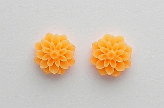 Chryzantéma 15mm - oranžová - svetlá - 1ks
