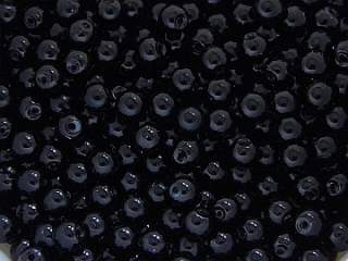 Voskované perly 4mm - čierna -10 ks