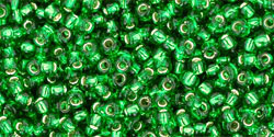Silver-Lined Grass Green 11/0 - 10 g