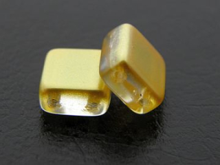 Sklenená korálka štvorec - 6x6mm - žltá - 20 ks