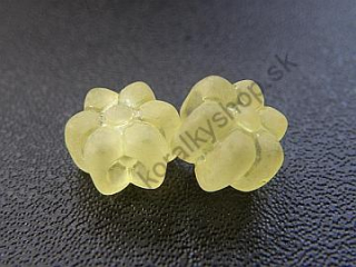 Plastové korálky kvietky - žltá - 5 ks