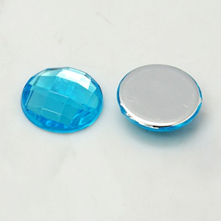 Akrylový kabošon  20mm - modrá - 1 kus