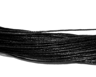 Voskovaná šnúrka 1 mm - čierna