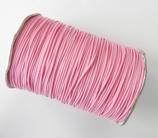 Voskovaná šnúrka 1 mm - lesklá - ružová