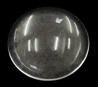 Sklenený kabošon - 25mm - crystal - 1 kus