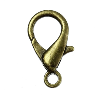 Zapínanie - karabínka - 23x12mm - starobronz - 1ks