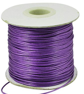 Voskovaná šnúrka 0,5 mm - lesklá - fialová