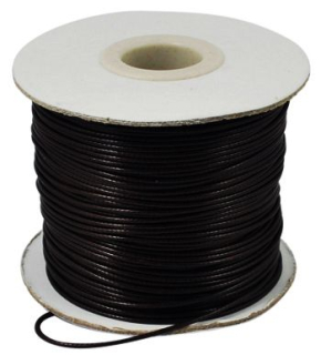 Voskovaná šnúrka 0,5 mm - lesklá - čierna
