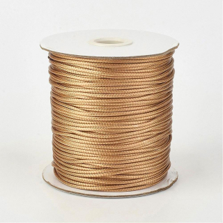 Voskovaná šnúrka 0,5 mm - lesklá -hnedá-wood - 1 m