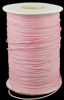Voskovaná šnúrka 0,5 mm - lesklá -ružová perla