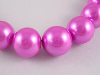 Voskované perly 4mm - ružová deep -10ks