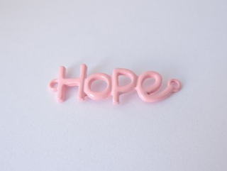 Medzikus "Hope" - 42 x 14 mm - ružová - 1ks