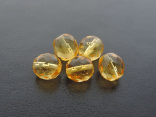 Brúsené korálky ohňovky - 10x10mm - oranžová - 5 ks