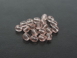 Brúsené korálky ohňovky - 4x4mm - bledoružová - 5 g