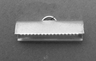 Koncovka na stužku plochá 6x20 mm - platinová farba - 1 ks