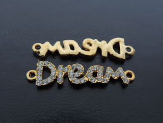 Medzikus "Dream" - 40 x 10 mm - zlatá - 1ks