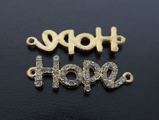 Medzikus "Hope" - 40 x 14 mm - zlatá - 1ks