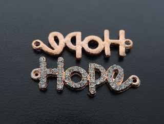 Medzikus "Hope" - 40 x 14 mm - medená - 1ks