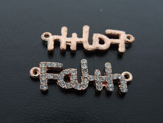 Medzikus "Faith" - 38 x 14 mm - medená - 1ks