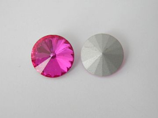Sklenený kabošon - 10 mm - ružová - 1 kus