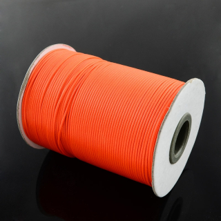 Voskovaná šnúrka 1 mm - lesklá - oranžová neon