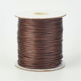 Voskovaná šnúrka 1 mm - lesklá - hnedá