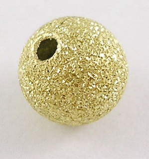 Kovová korálka 10 mm - zlatá f.  - 1ks