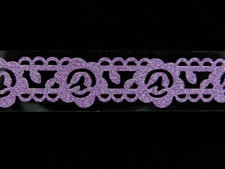 Samolepiaca dekoračná páska glitrová - šírka 15mm - fialová