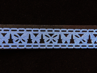 Samolepiaca dekoračná páska glitrová - šírka 15mm - modrá
