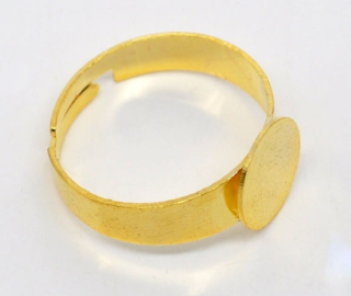 Základ na prsteň - zlatý -  10mm 