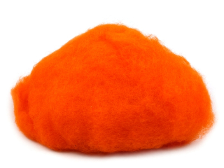 Ovčie rúno 20 g mykané - oranžová