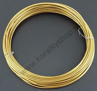 Hliníkový drôt 1,5 mm/10m - zlatý