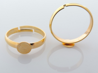 Základ na prsteň - zlatý -  6 mm 