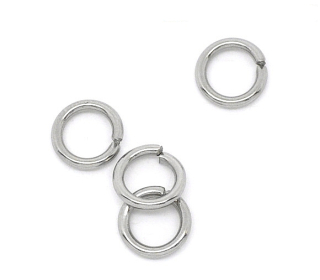 Spojovací krúžok pr. 5x0,8 mm - chir. oceľ - 20ks