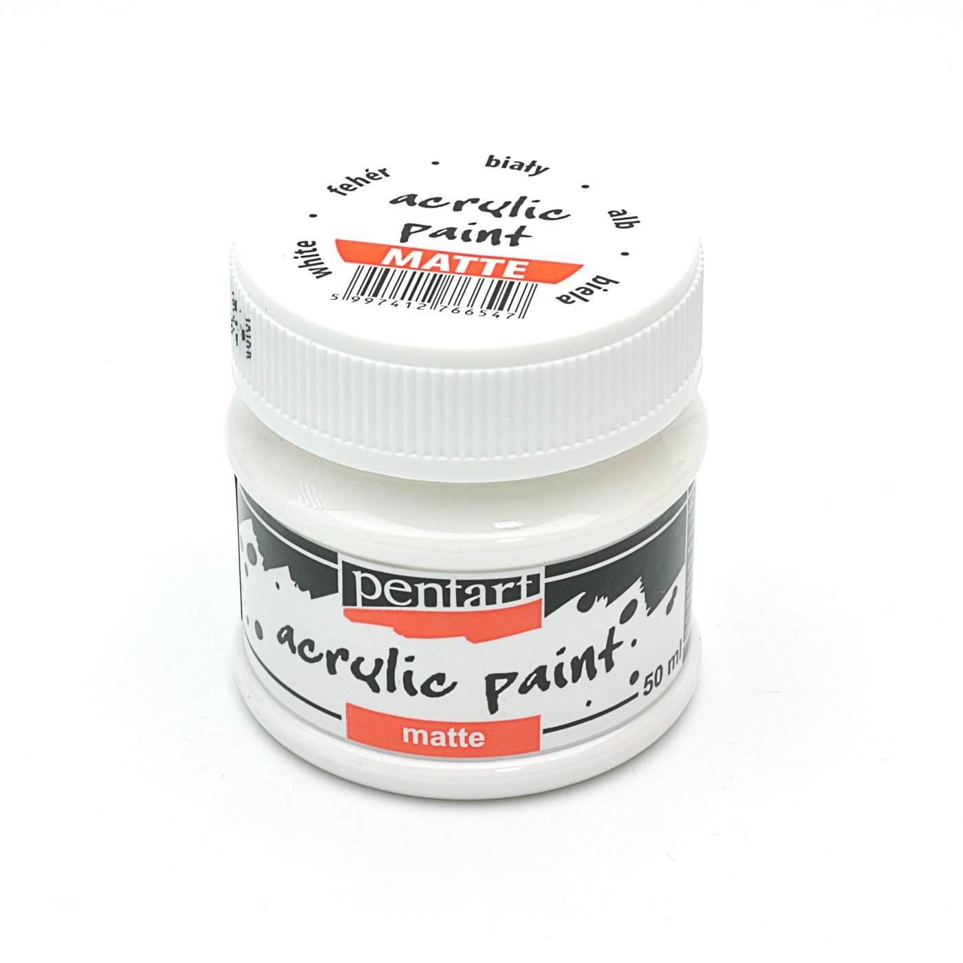 Akrylová farba - matná - 50 ml - biela