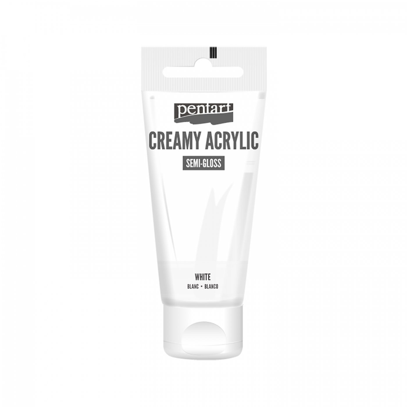 Akrylová farba - krémová - pololesklá - biela - 60 ml