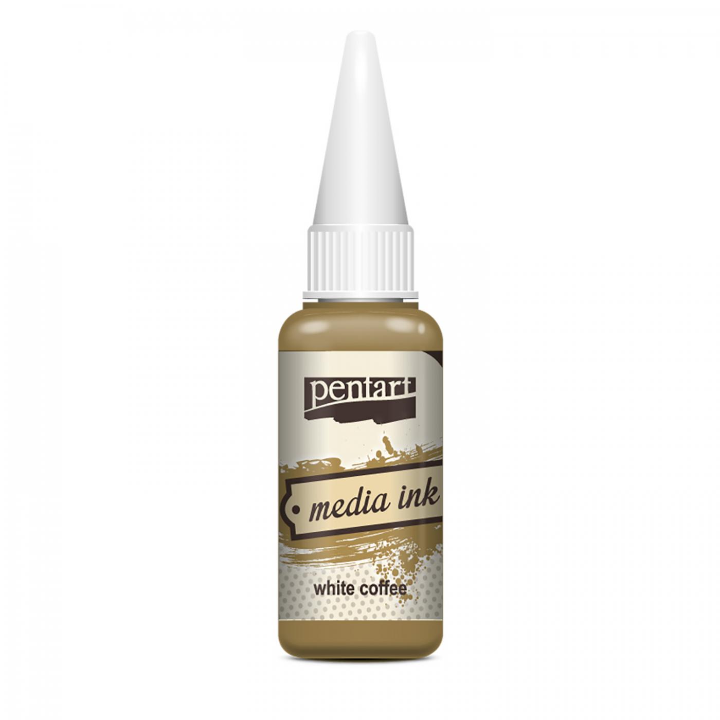 Atrament MEDIA INK - biela káva - 20 ml