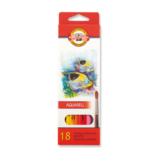 Pastelky KOH-I-NOOR - akvarelové - 18 ks