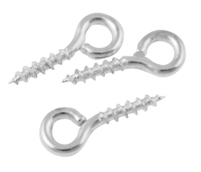 Skrutkovacie očko - 8x4mm- strieborná farba - 20 ks